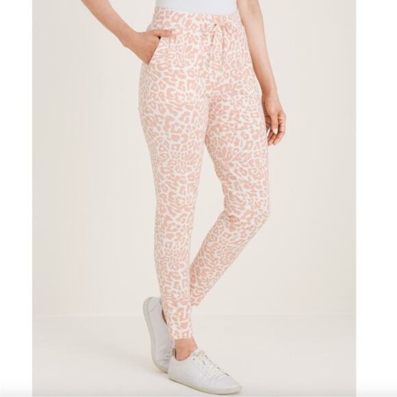 NWT Chico’s zenergy Pima jogger animal print leopard ecru sz XL - Picture 1 of 5